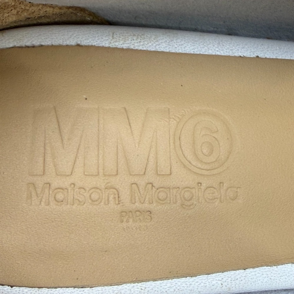 MM6 Maison Margiela Paris Zip Pointed Toe Flats 9 9.5 EU 40 White Soft Leather - Picture 8 of 10